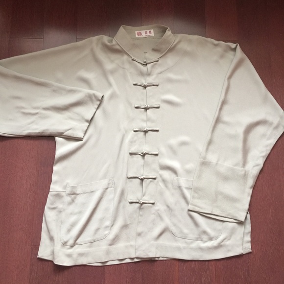 Men’s Pure Silk Kung Fu Jacket Sz XXL - Picture 4 of 8